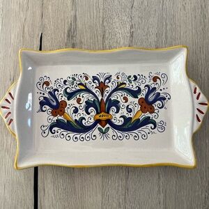 Ceramica Ricco Deruta Hand Painted Italian Pottery Serving Tray Platter New
